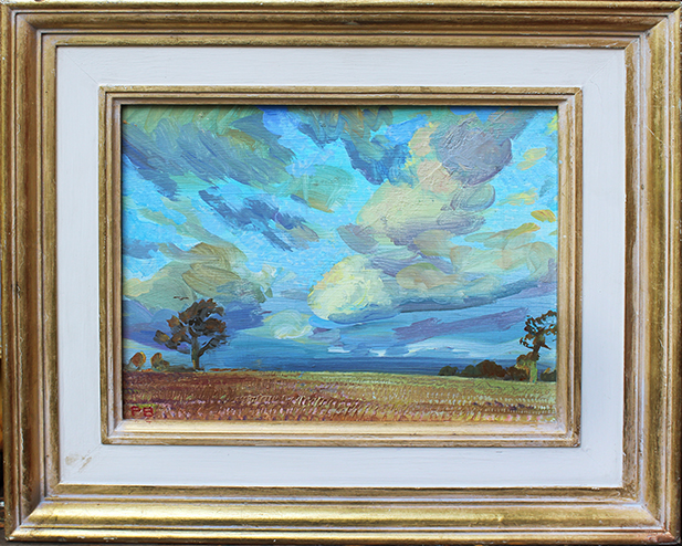 Contemporary British Landscape Paintings English Landscapes Afternoon Partridges In Stubble